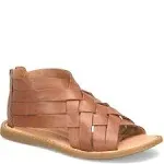 BORN BØRN Iwa Woven Comfort Flat SANDALS Size 9 Brown Leather NEW $125