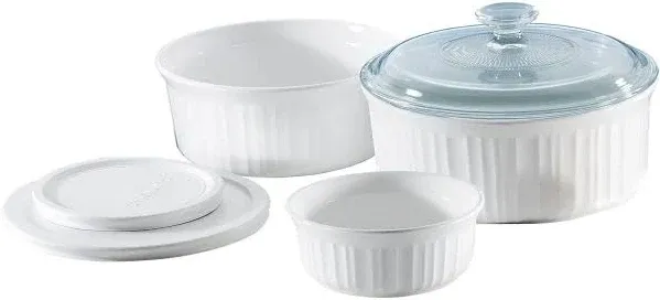 Corningware French White 6-Piece Bakeware Set