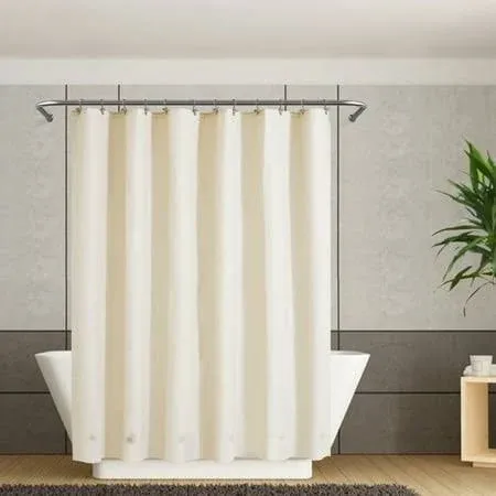 Barossa Design PEVA 8G Beige Shower Curtain Liner with 6 Magnets, Heavy Duty & Waterproof-72" x 72"