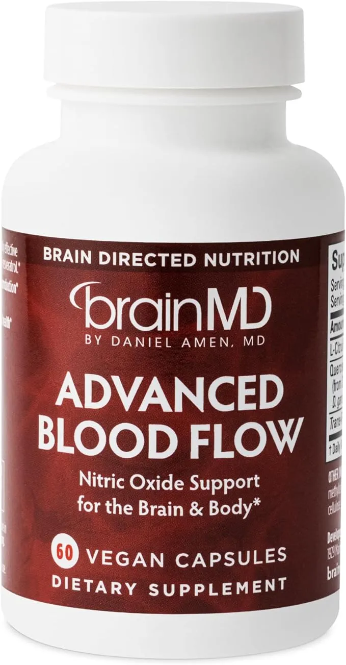 BrainMD Advanced Blood Flow Nitric Oxide Support for The Brain & Body