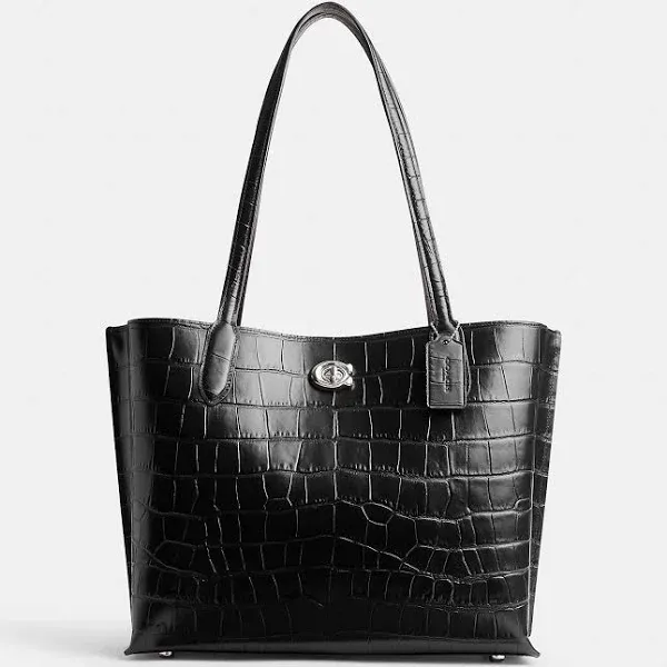 Coach Women's Willow Croc Embossed Tote Bag