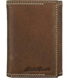 Eddie Bauer Men Signature Leather Trifold Wallet