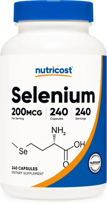 Nutricost Selenium 200mcg, 240 Vegetarian Capsules, Non-GMO, Gluten Free L-Selenomethionine