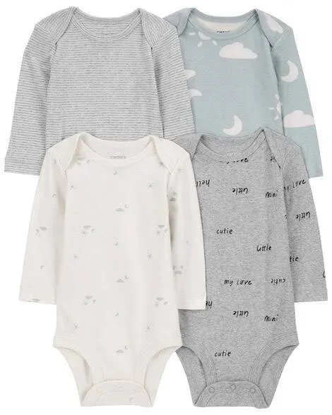 Carter's Baby 4-Pack Long-Sleeve Cloud Bodysuits