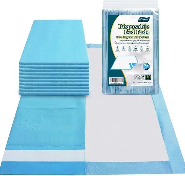 SOFYFINE Bed Pads 30"x36" Thicken Elderly Adults Incontinence Underpads Disposable Chucks