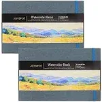 JOY SPOT! 5.5&#034; x 8.5&#034; Watercolor Pad, Pack of 2 (76 Sheets), 110 lb (230 GSM)...