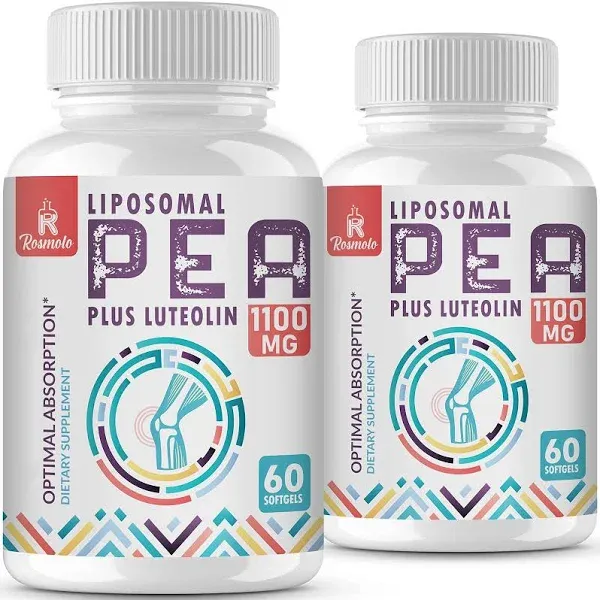 Liposomal Palmitoylethanolamide 1000 mg + Luteolin 100 mg, Micronized Pea 99% Highly Purified