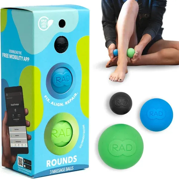 Rad Rounds Massage, Mobility, Recovery, Best Suited for Hands, Jaw &amp; Feet 