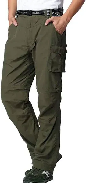 JOMLUN Mens Hiking Pants Convertible Zip Off Shorts Outdoor Quick Dry Lightweight Fishing Travel Safari Cargo Trouser