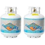 Flame King 20-Pound Ready-to-Fill Empty LP Propane Cylinder Tank (2 Pack)