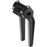 Thrashin Supply Company TSC-9500-1 Pullback Handlebar Riser Kit with Gauge Cutout - 9-1/2in. - Anodized Black