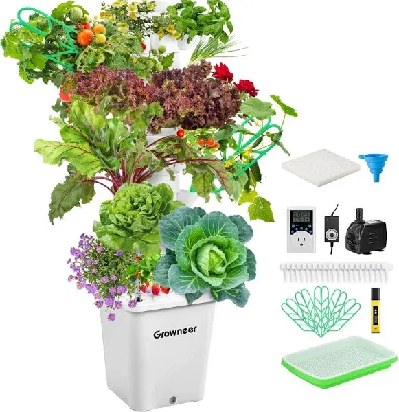 GROWNEER Hydroponics Growing System Tower Indoor Garden Vertical Garden Planter