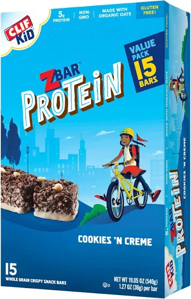 Clif Zbar Protein Cookies 'n Creme Snack Bars