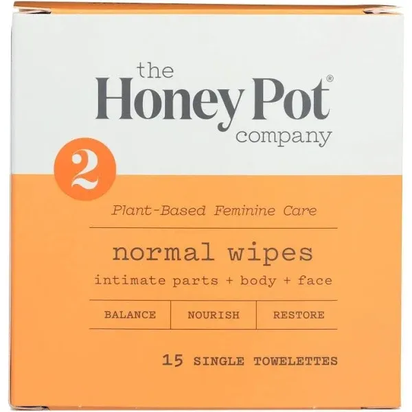 The Honey Pot Intimate Wipes Normal