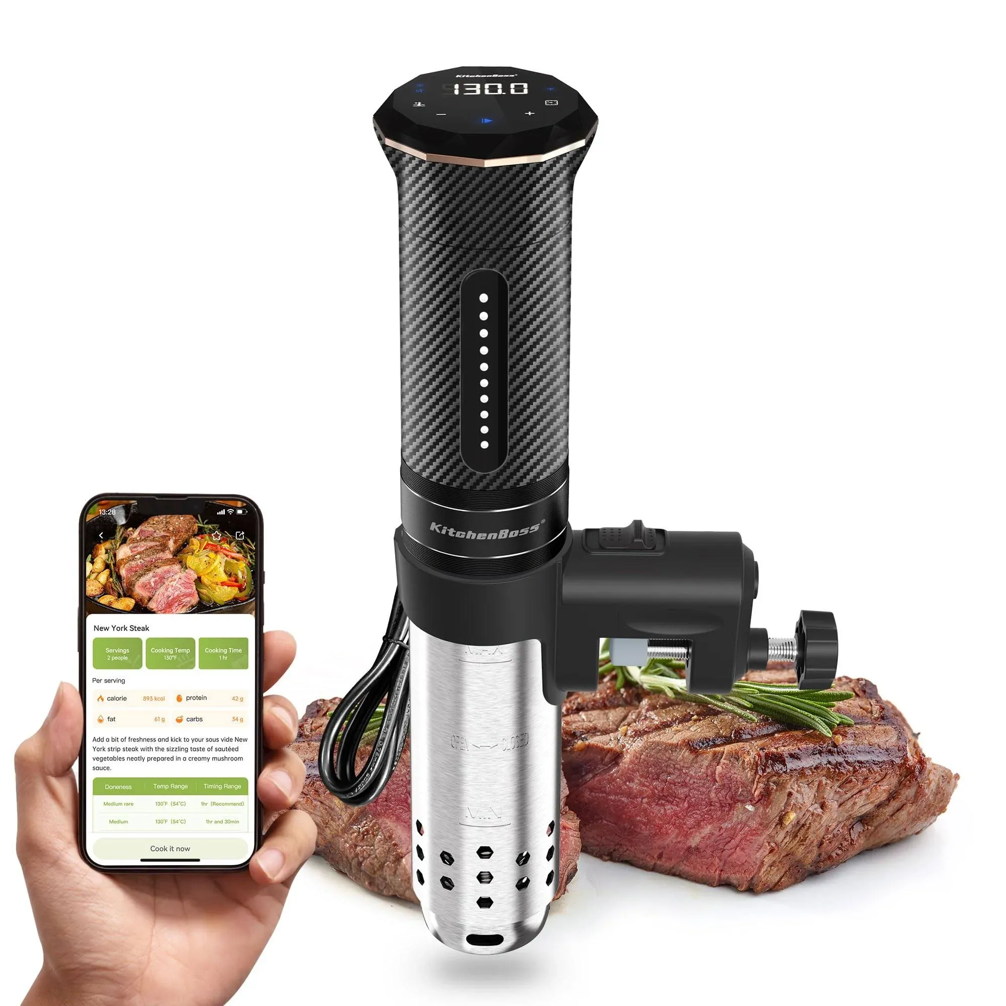 Wifi Sous Vide Machine: Ultra-quiet Precision Cooker Immersion Circulator APP...