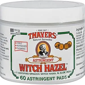 Thayers Witch Hazel Pads W/Aloe 60 Pads