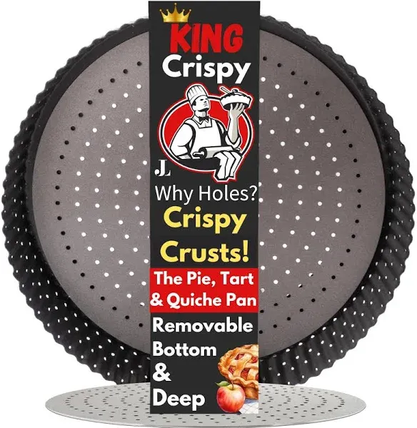 : Introducing King Crispy&#039;s Deep Pie, Tart &amp; Quiche Pan With Perforated Holes...