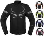 Alpha Cycle Gear Motorcycle Jacket Mens CE Armored Bikers Riding Racing Waterproof All Season Jacket (Black, X-Large)