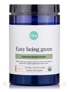 Easy Being Green: Organic Greens Powder, Orange Flavor