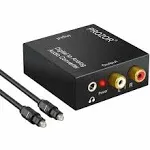 PROZOR DAC Converter 192kHz Digital to Analog Converter Digital Optical Toslink Coaxial to RCA L/R 3.5mm Analog Stereo Audio Converter Adapter with 1