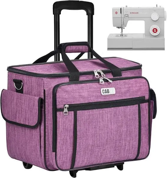 CAB55 Rolling Sewing Machine Case, Detachable Rolling Sewing Machine Carrying Ca