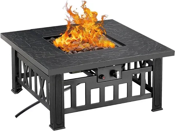 VECELO 30 Inch Outdoor Propane Fire Pit