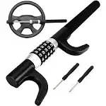 Tevlaphee Combination Steering Wheel Lock Password Code Steering Lock Car STE...