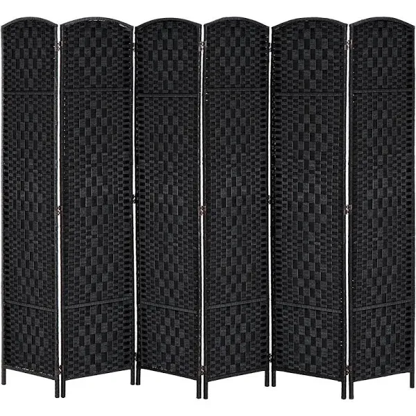 HOMCOM 3/4/6 Weave Panel Room Divider Privacy Folding Screen Diamond Decor