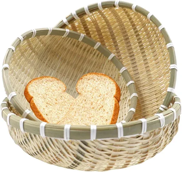 August Grove 3 Pack Bamboo Basket Tray