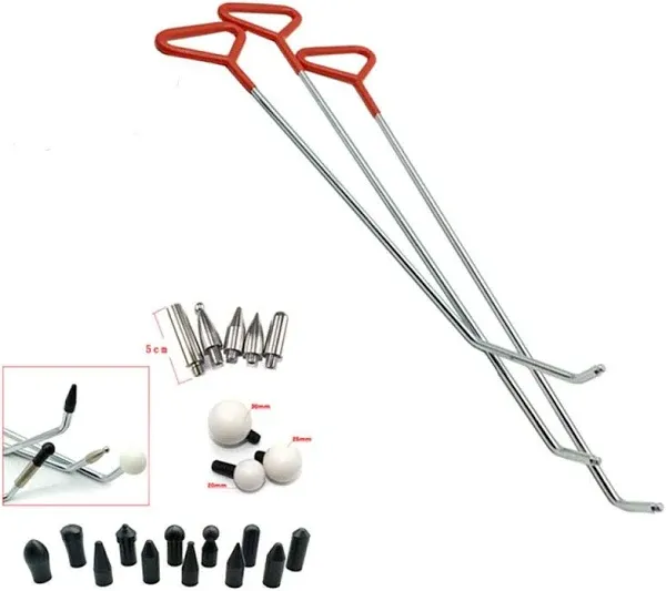 Paintless Dent Repair Rod Kit Auto Dent Removal Tools Pullout Tools Push Hooks