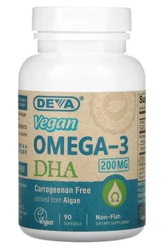 DEVA Nutrition Vegan Omega-3 DHA-EPA, from Micro Algae, Delayed Release, 90 Vega