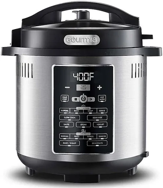 Gourmia 6-Quart Pressure Cooker and Air Fryer