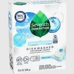 Seventh Generation Free & Clear Dishwasher Detergent Packs - 20