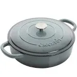 Crock-Pot Artisan Enameled 5 Quart Cast Iron Round Braiser Pan with Self Basting