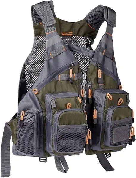 Bassdash Adjustable Fly Fishing Vest with Multi Pockets