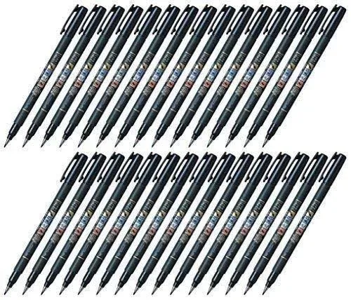 Fudenosuke Brush Pen (GCD-112), Soft Tip, Black Body, Value Set of 30