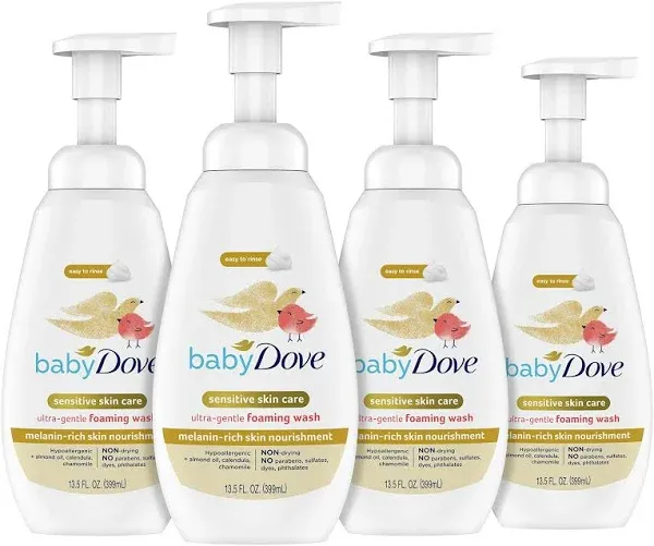 Baby Dove Baby Foaming Wash Melanin-Rich Skin Nourishment 4 Count