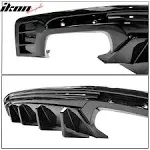 IKON MOTORSPORTS, Rear Diffuser Compatible with 2016-2024 Chevrolet Camaro(Except ZL1 Model), Matte Black, PP, Ikon Style Rear Lip Bumper Valance Lower Body Protection Part, 2017 2018 2019