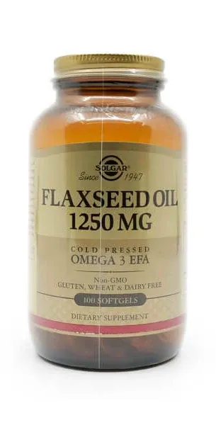 Solgar Flaxseed Oil 1250 mg Softgels