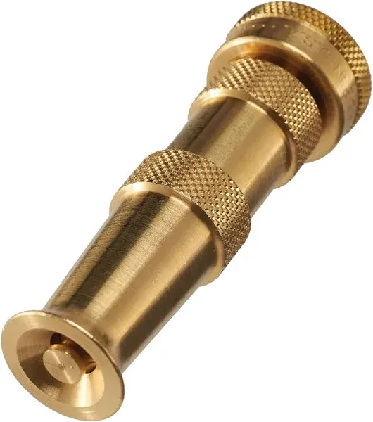 Dramm Brass Adjustable Spray Nozzle with Powerful Water Stream,