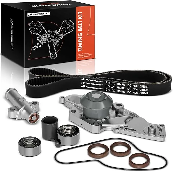 A-Premium Timing Belt Kit and Water Pump Compatible with Honda Accord 2003-2017, Pilot, Odyssey, Ridgeline & Acura MDX, RDX, RL, TL, TSX, ZDX & Saturn Vue - SOHC V6 3.0L 3.2L 3.5L 3.7L