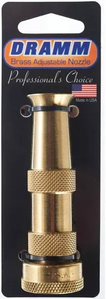 Dramm 12380 Heavy-Duty Brass Adjustable Hose Nozzle