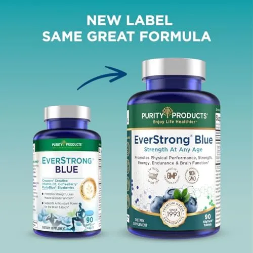 EverStrong Blue Purity Products Muscle Matrix Blend Strength Builder 2X90 Tabs