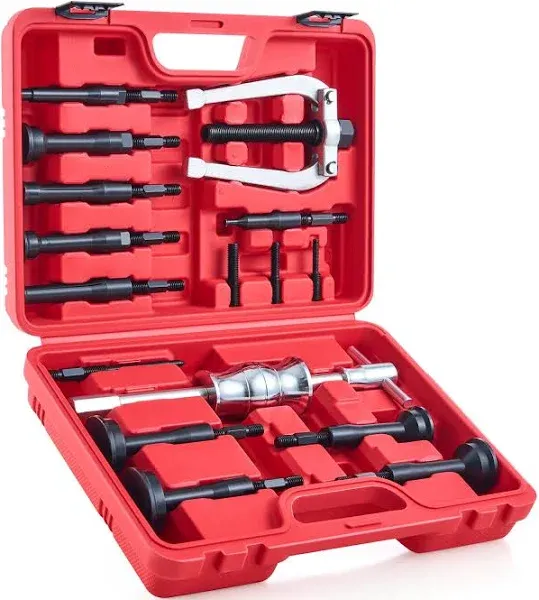 16PCS Blind Hole Pilot Bearing Internal Extractor Puller W/Slide Hammer Removal Tool Kit