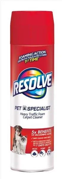 Resolve Pet Specialist Heavy Traffic Foam Carpet Cleaner (22 fl oz)