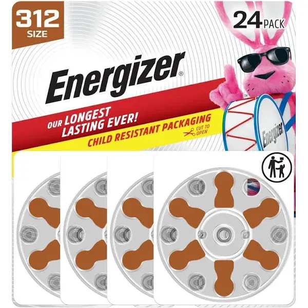 Energizer 312 Hearing Aid Batteries