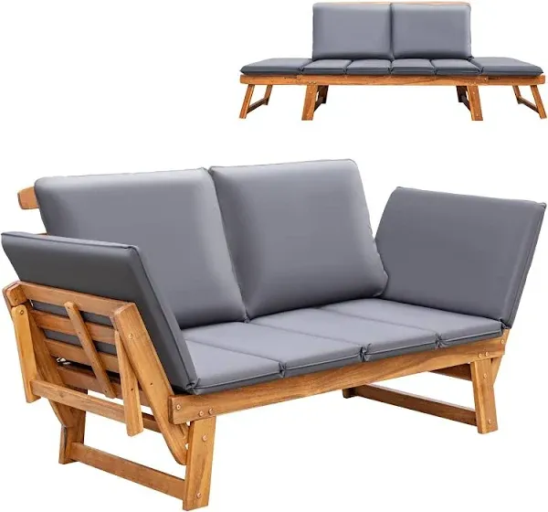 Greesum Patio Convertible Couch Sofa Bed