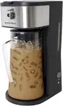 West Bend IT500-W Iced Coffee Maker or Iced Tea Maker Includes An Infusion Tube to Customize The Flavor, Features Auto Shut-Off, 2.75-Quart, Black