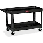 Rubbermaid 2 Shelf Utility Cart - Black