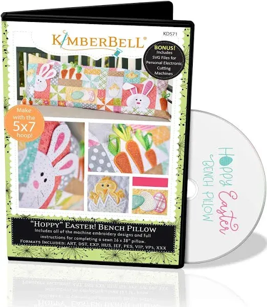 Kimberbell Hoppy Easter Bench Pillow